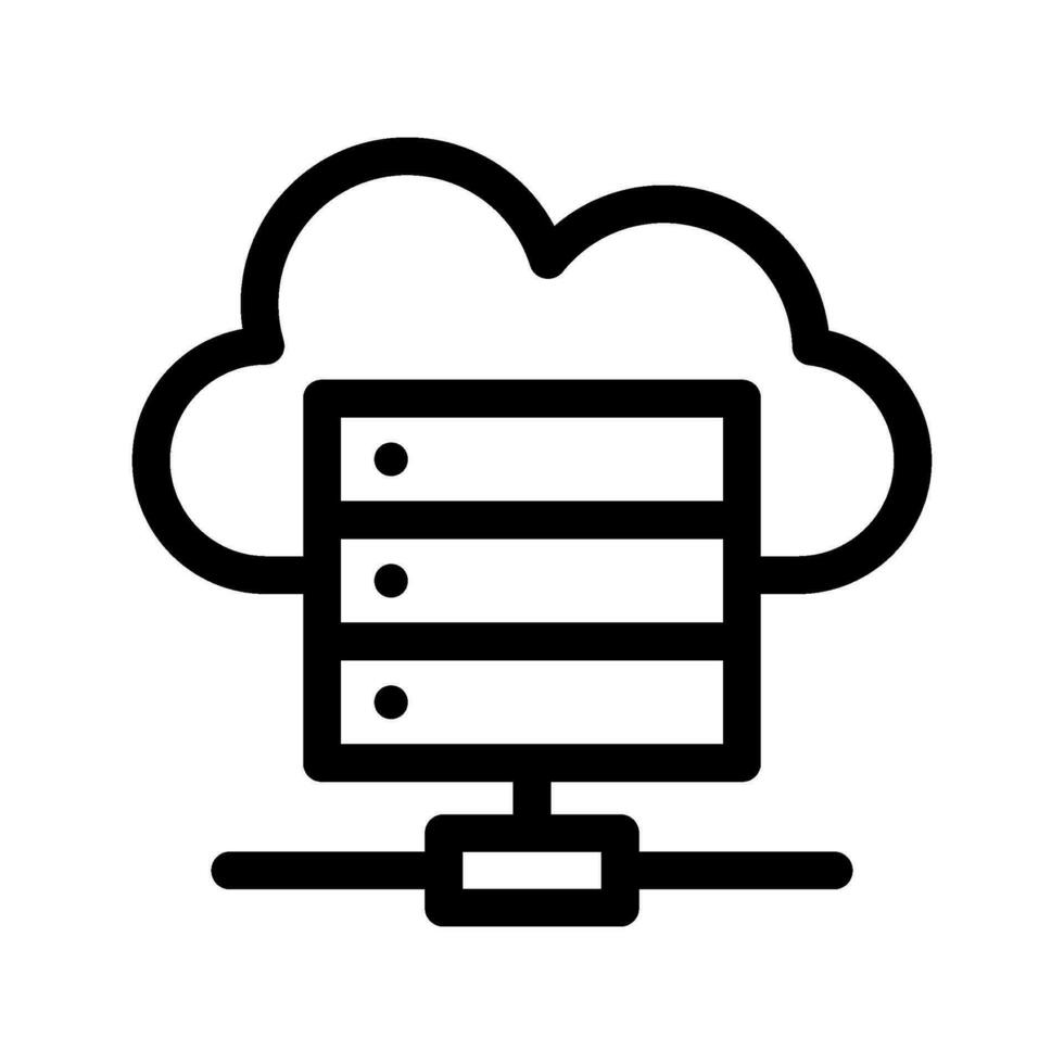 nube server icona vettore simbolo design illustrazione