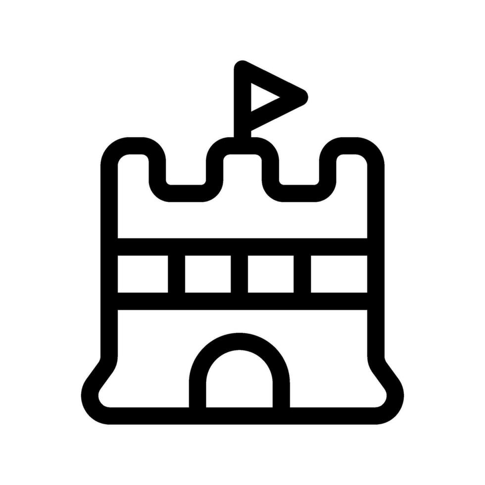 sabbia castello icona vettore simbolo design illustrazione