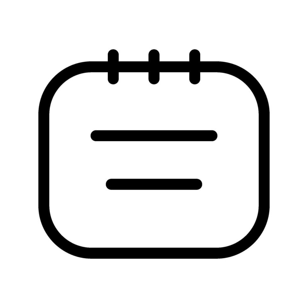 bloc notes icona vettore simbolo design illustrazione
