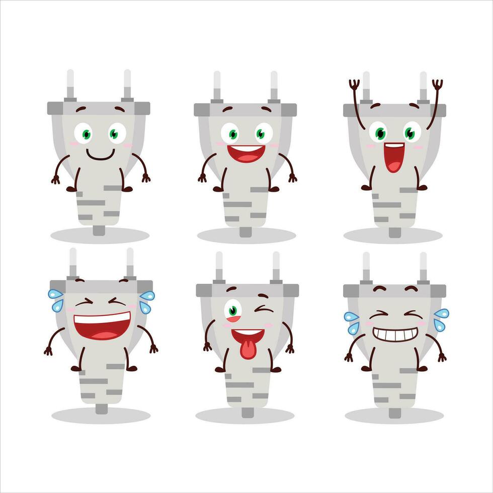 cartone animato personaggio di bianca spina con Sorridi espressione vettore