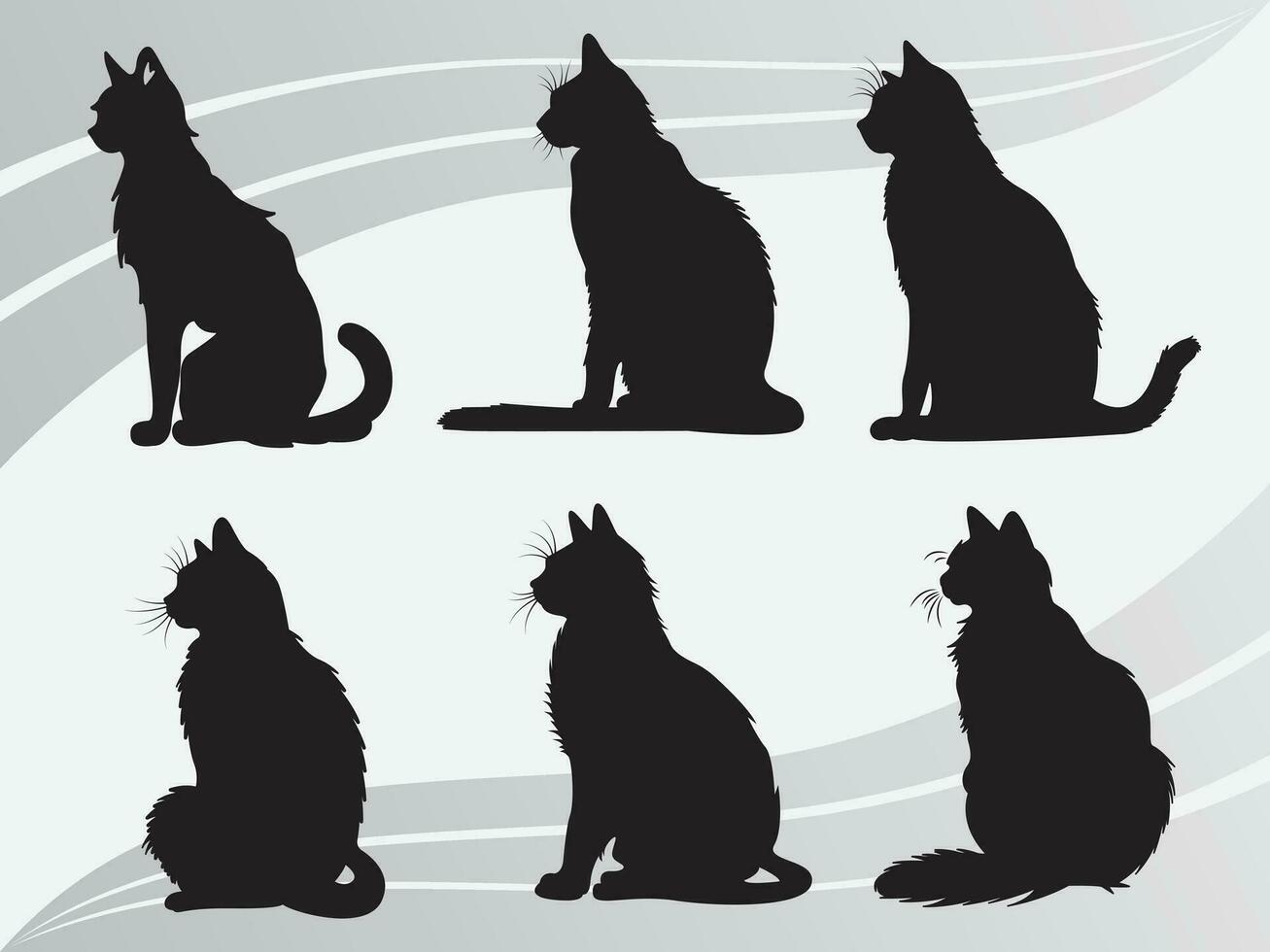 gatto, gattino, gatto eps, gatto silhouette, gatto eps fascio, nero gatto eps, animale domestico clipart vettore