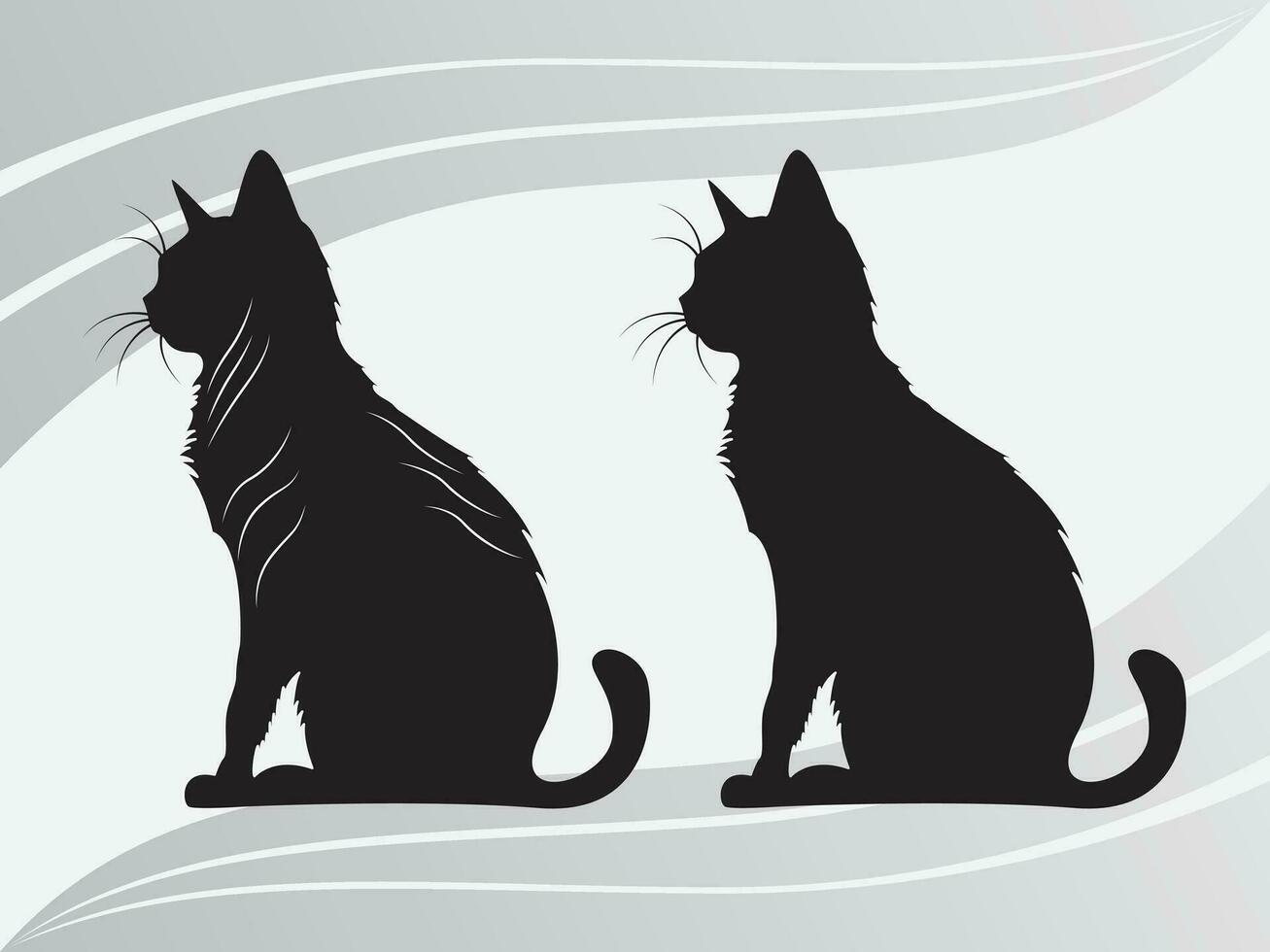 gatto, gattino, gatto eps, gatto silhouette, gatto eps fascio, nero gatto eps, animale domestico clipart vettore