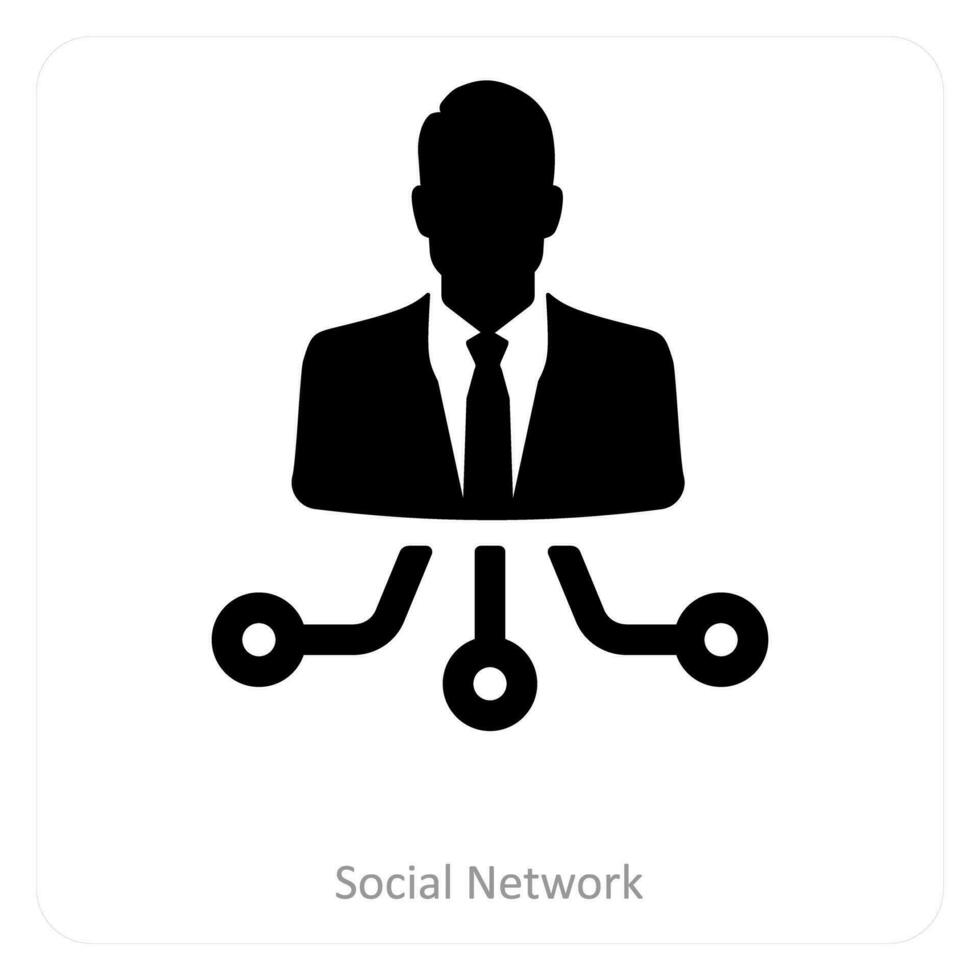 sociale Rete e connessione icona concetto vettore
