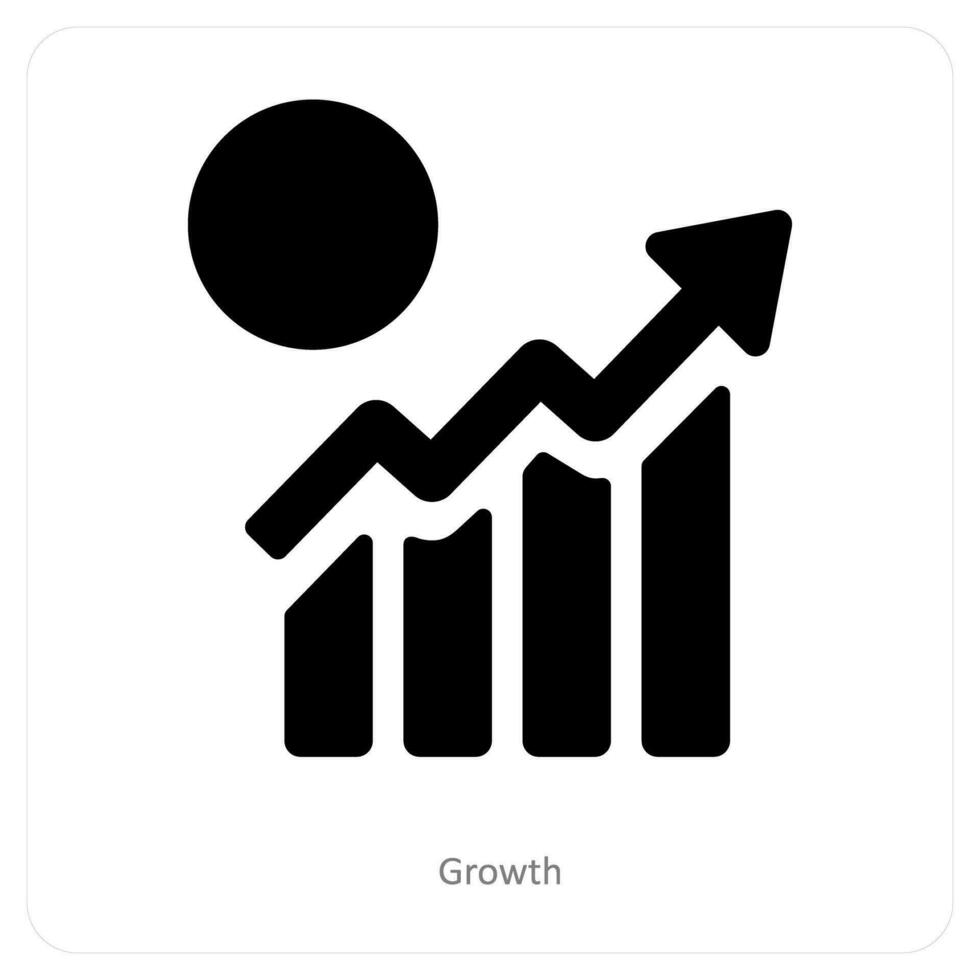 crescita e finanza icona concetto vettore