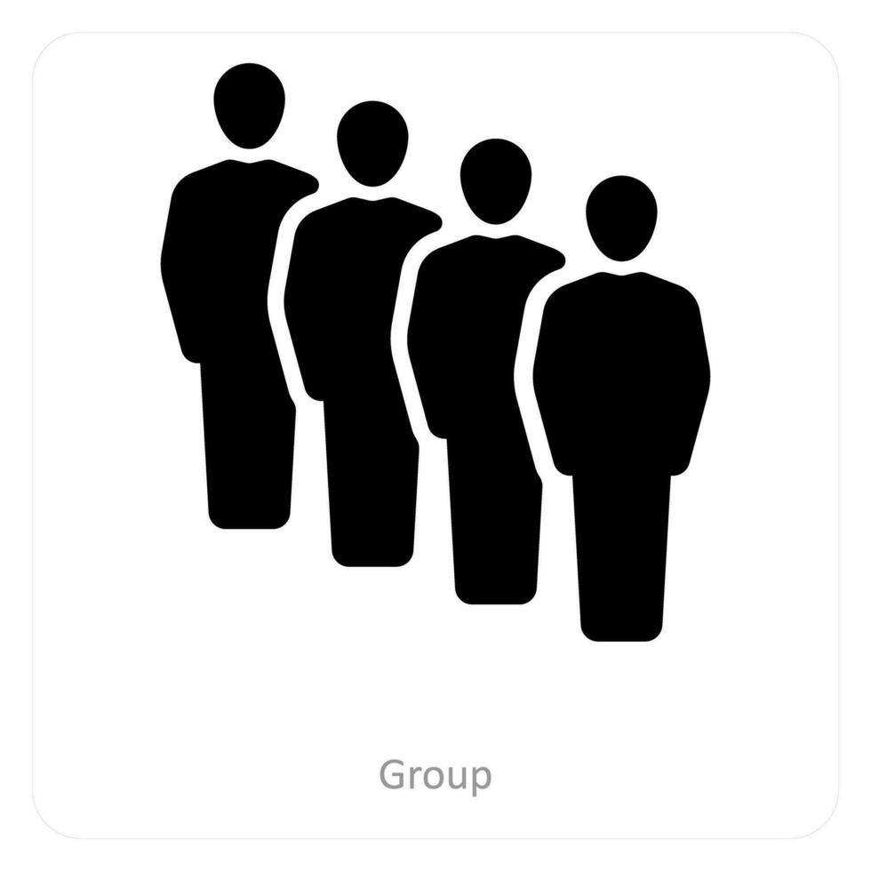 gruppo e amici icona concetto vettore