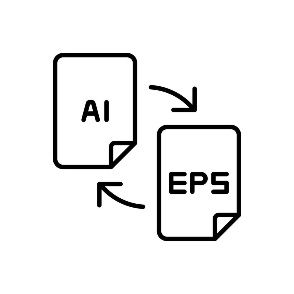 convertire ai per eps file icona nel linea stile design isolato su bianca sfondo. modificabile ictus. vettore