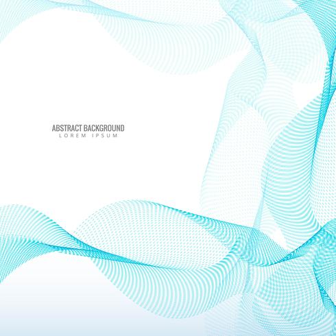 Beautiful blue stylish dotted wave background  vettore