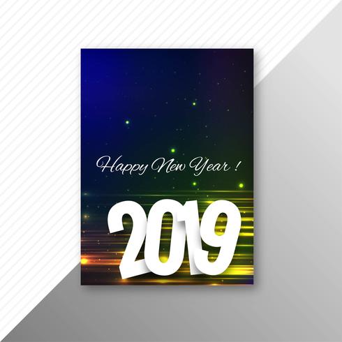 Beautiful 2019 flyer template design vector