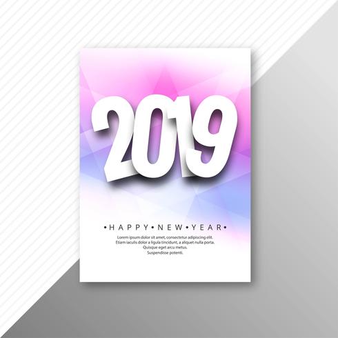 Beautiful 2019 flyer template design vector