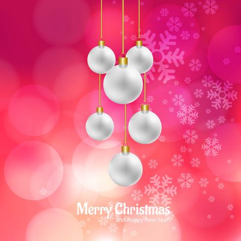 Beautiful merry christmas card decorative background vettore