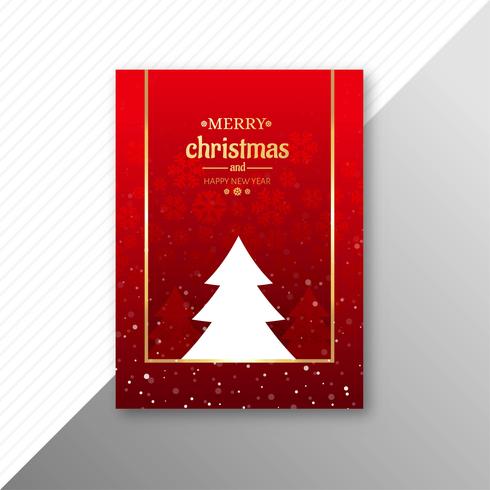 Beautiful festival merry christmas template brochure design vettore