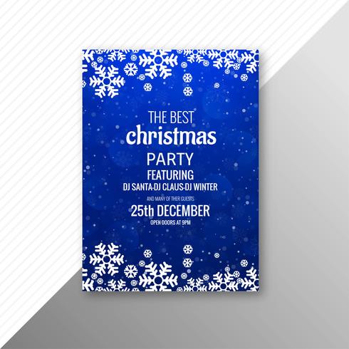 Marry christmas party flyer template design vettore