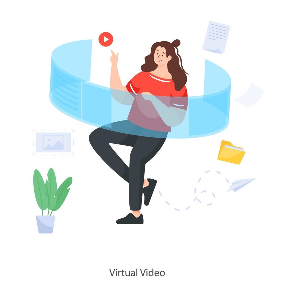 progettazione di video virtuali vettore