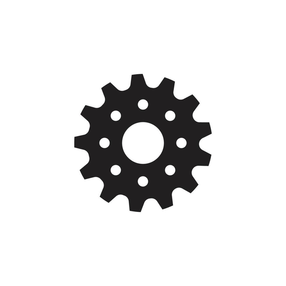 Ingranaggio illustrazione logo icona vettore piatto design modello e simbolo