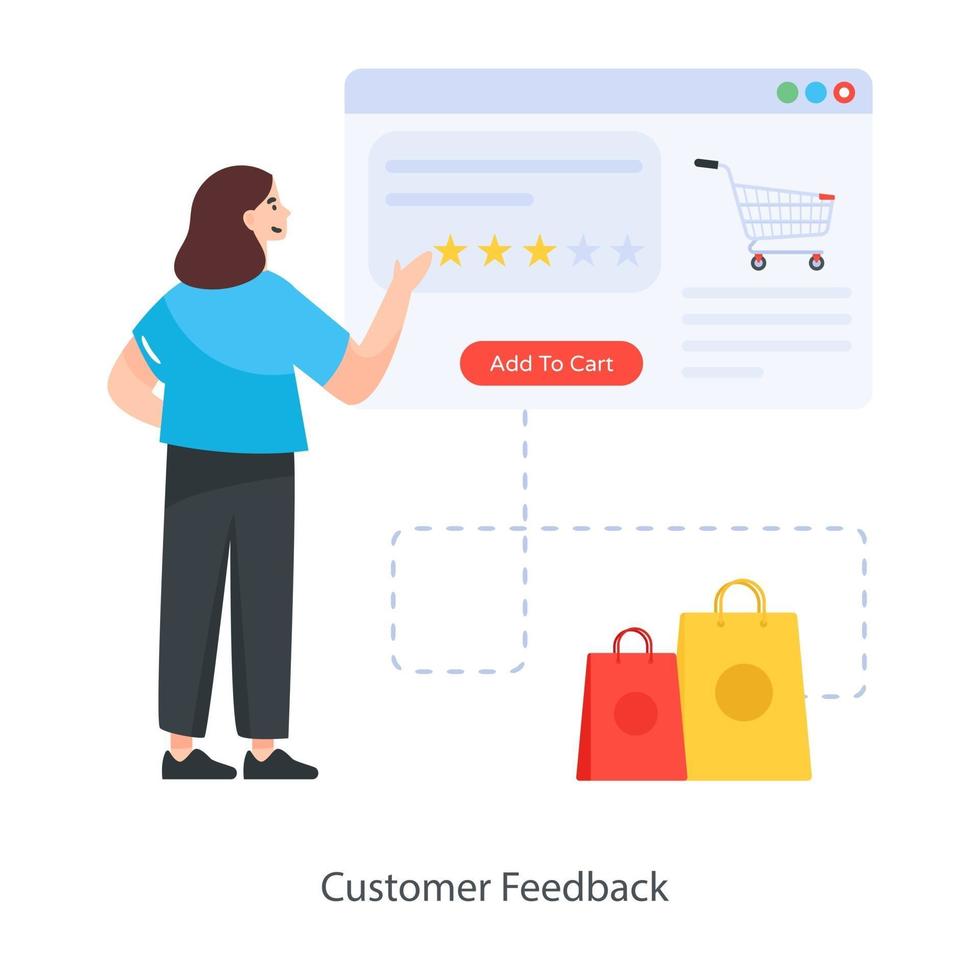 concetto di feedback dei clienti vettore