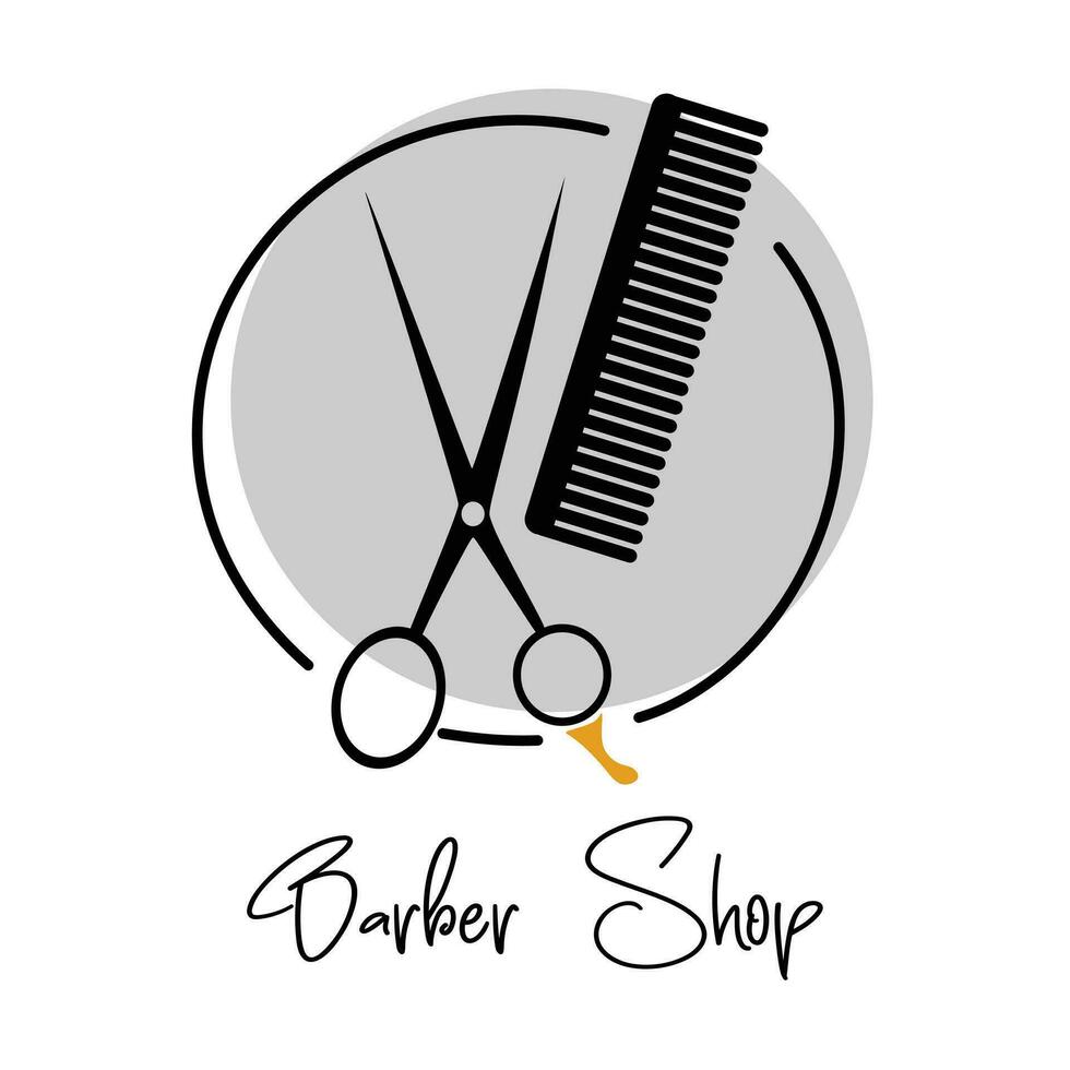 vettore barbiere negozio attività commerciale carta e Uomini salone o barbiere negozio logo nero e bianca e barbiere negozio attività commerciale carta e logo barbiere nero e bianca uomini salone attività commerciale carta