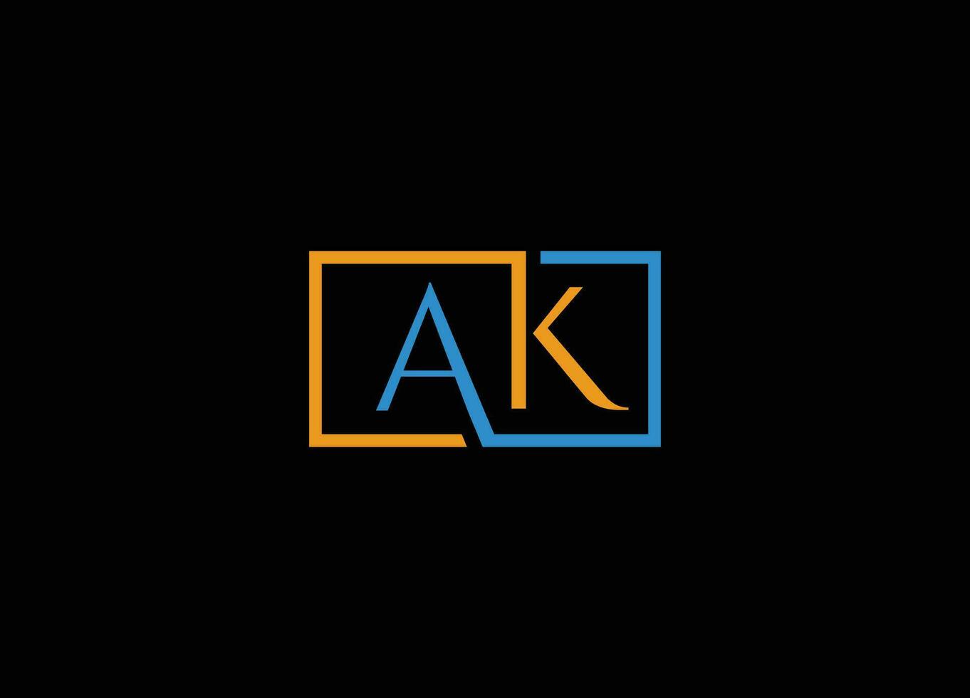 ak lettera logo design modello vettore. lettera ak logo design modello elementi. moderno lettera ak logo design vettore per attività commerciale azienda