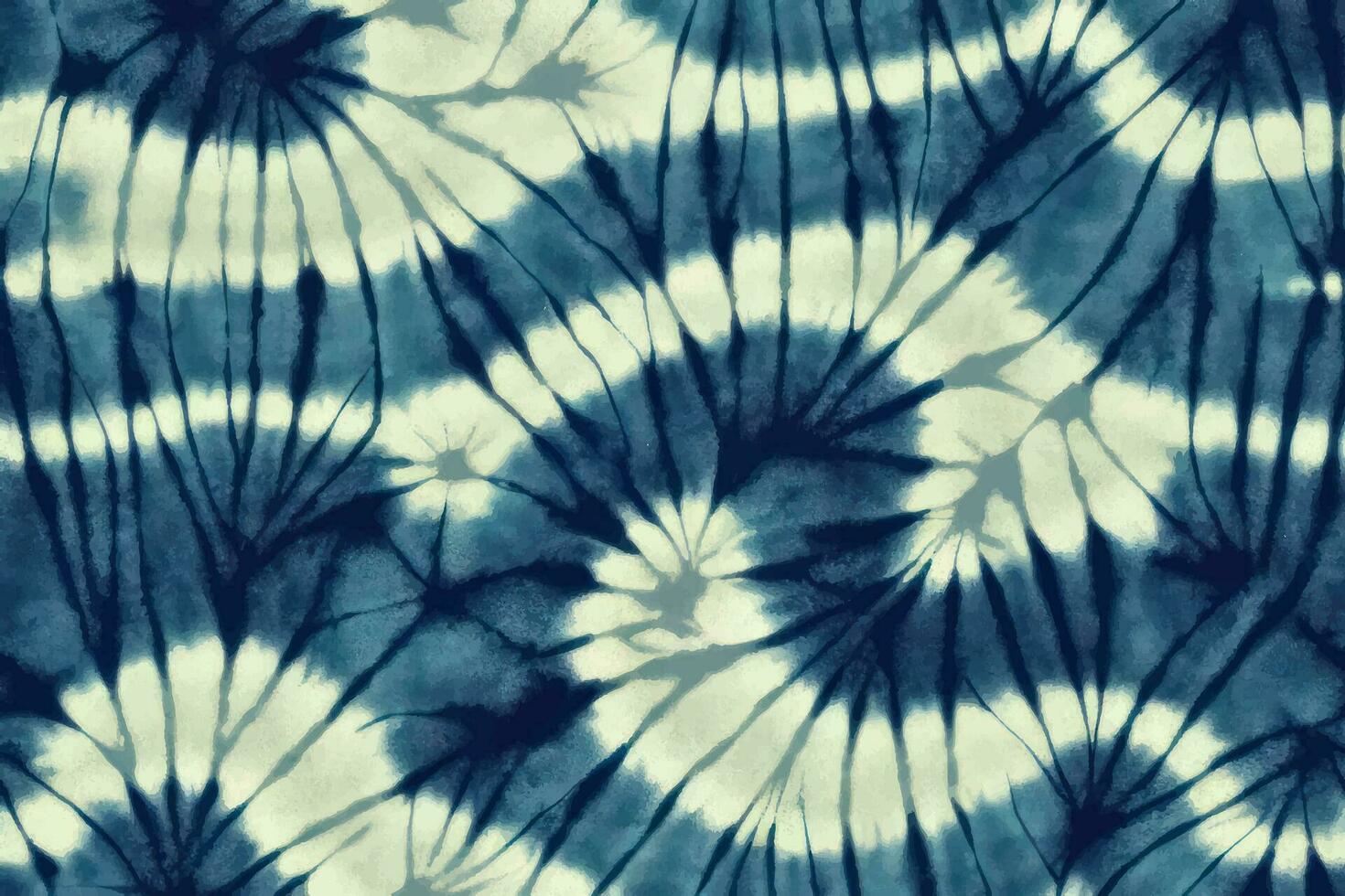 shibori tye morire astratto cravatta tintura dipingere spazzola batik inchiostro turbine spirale tessuto retrò botanico cerchio design geometrico ripetere disegno piastrella vettore verde Marrone buio blu colori , liscio blu