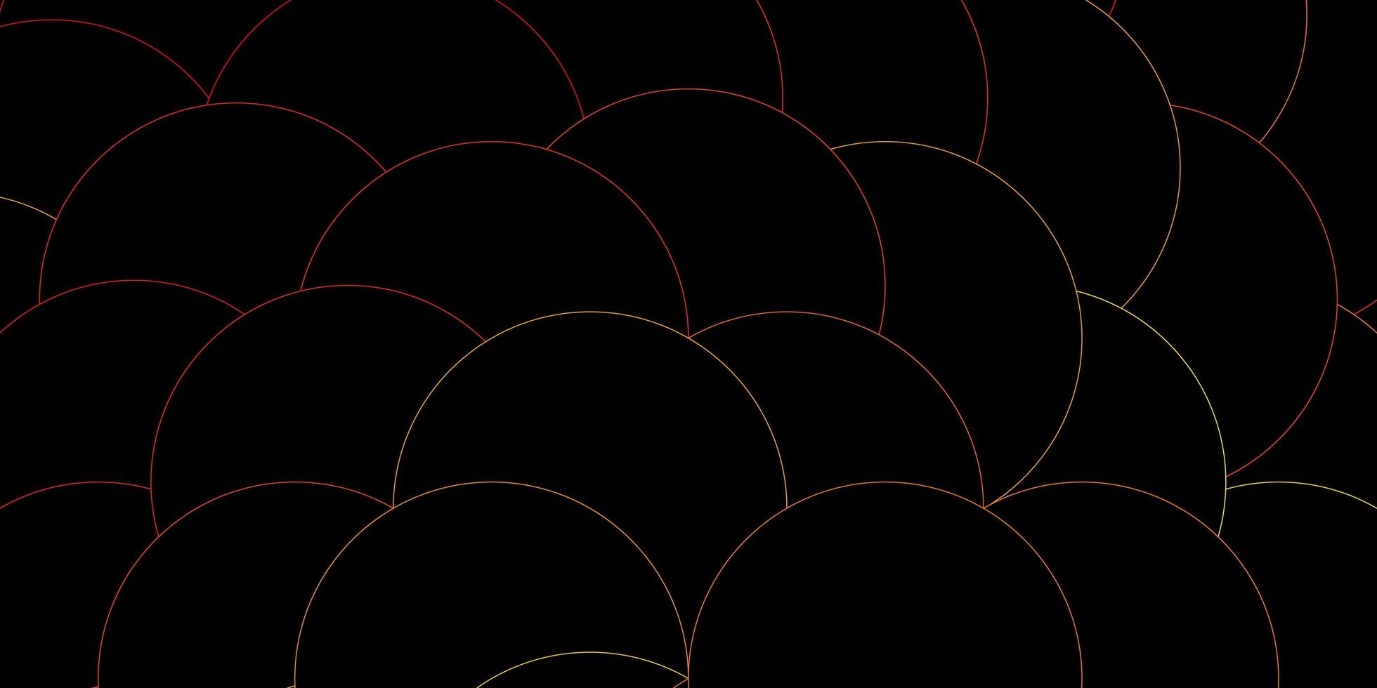 sfondo vettoriale arancione scuro con illustrazione di bolle con set di brillanti sfere astratte colorate design per poster banner