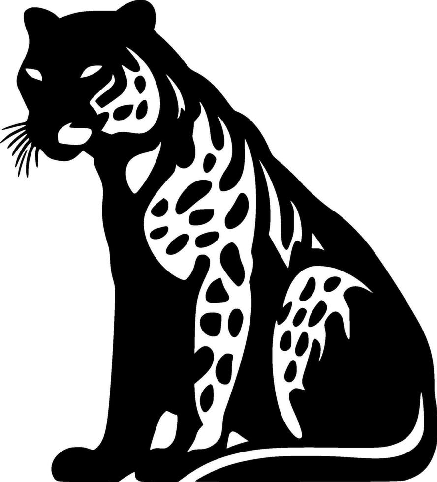 leopardo, minimalista e semplice silhouette - vettore illustrazione