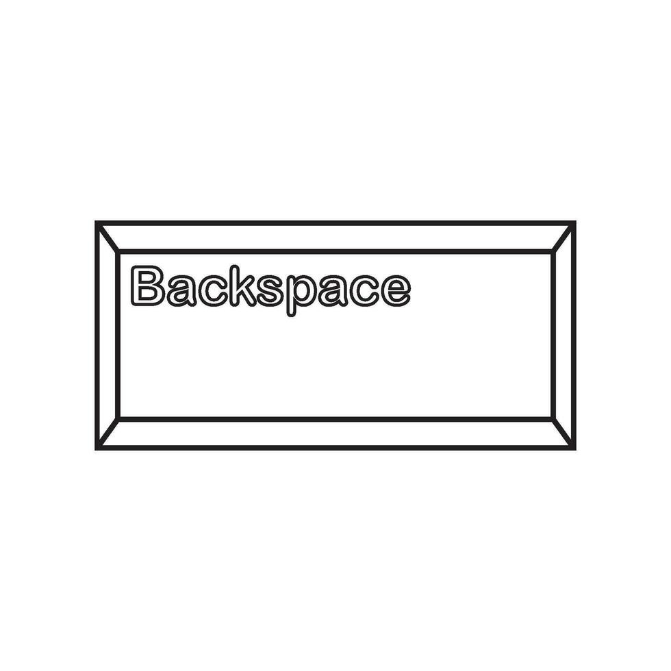 backspace pulsante icona vettore