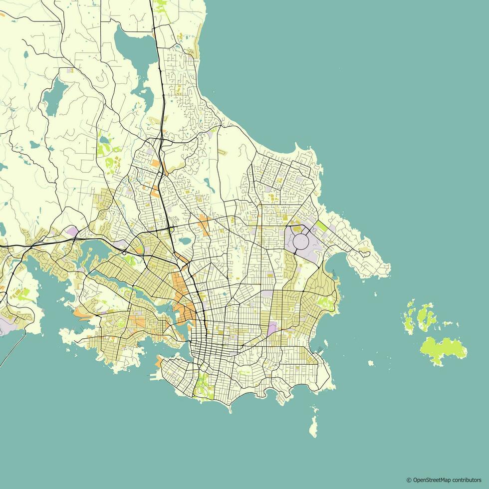 vettore città carta geografica di vittoria, Britannico Colombia, Canada