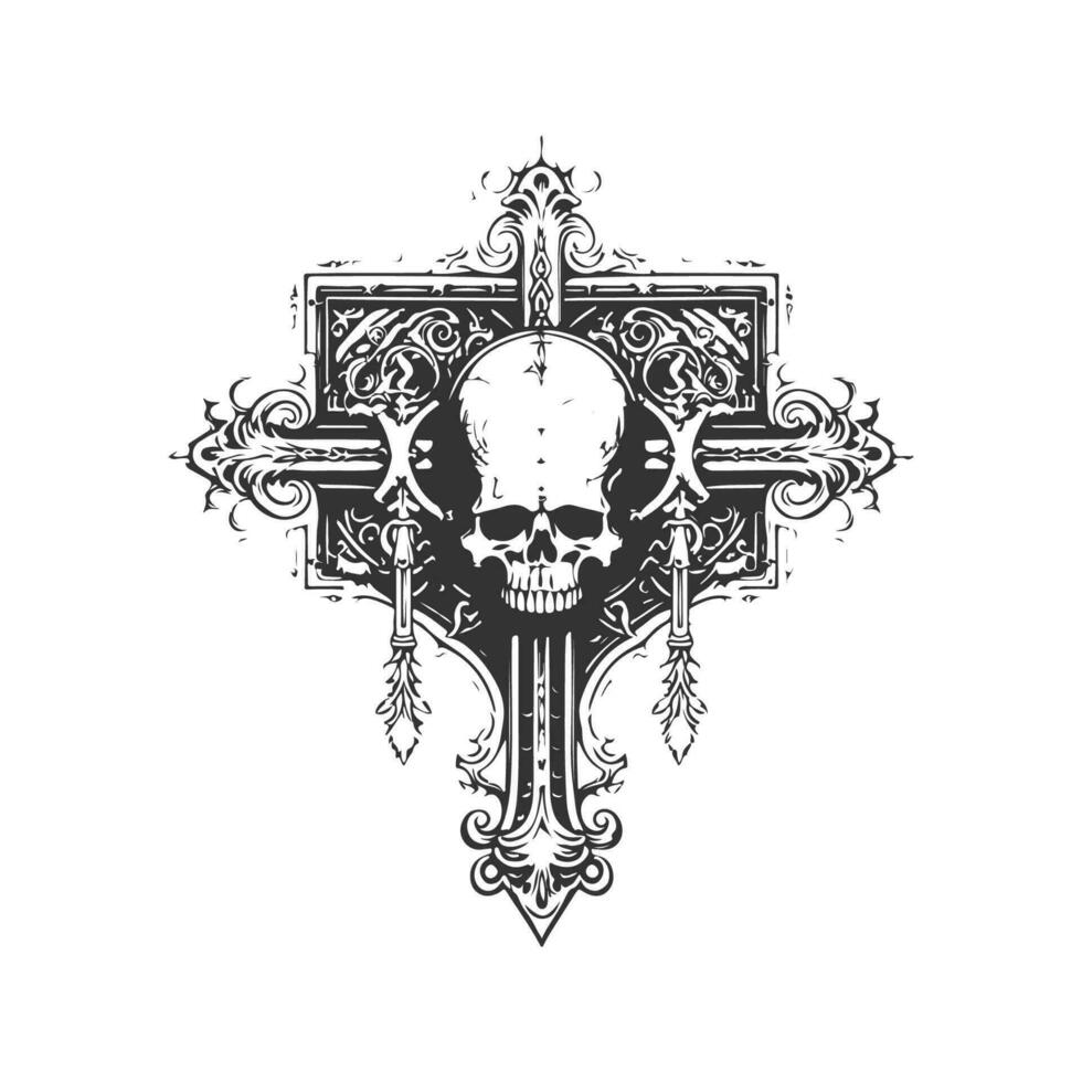 verità templare, Vintage ▾ logo linea arte concetto nero e bianca colore, mano disegnato illustrazione vettore