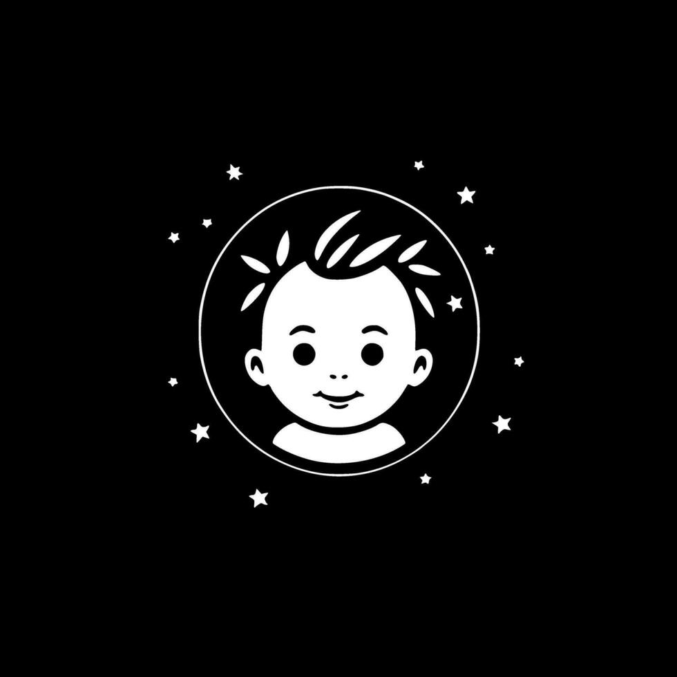 bambino, minimalista e semplice silhouette - vettore illustrazione