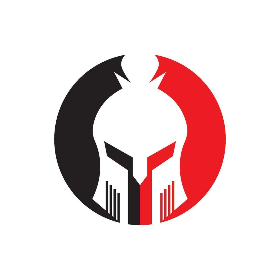 cavaliere casco vettore illustrazione per un icona, simbolo o logo. cavaliere piatto logo Gladiatore