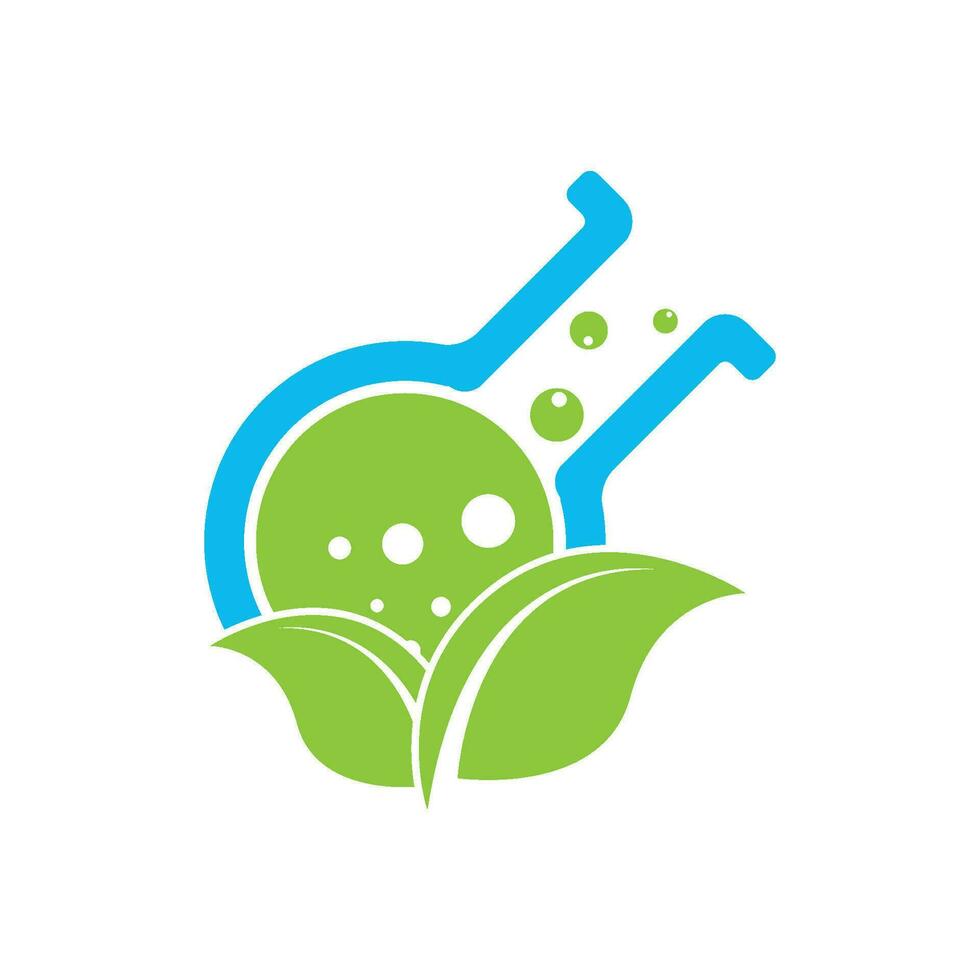 eco verde laboratorio logo vettore icona illustrazione design