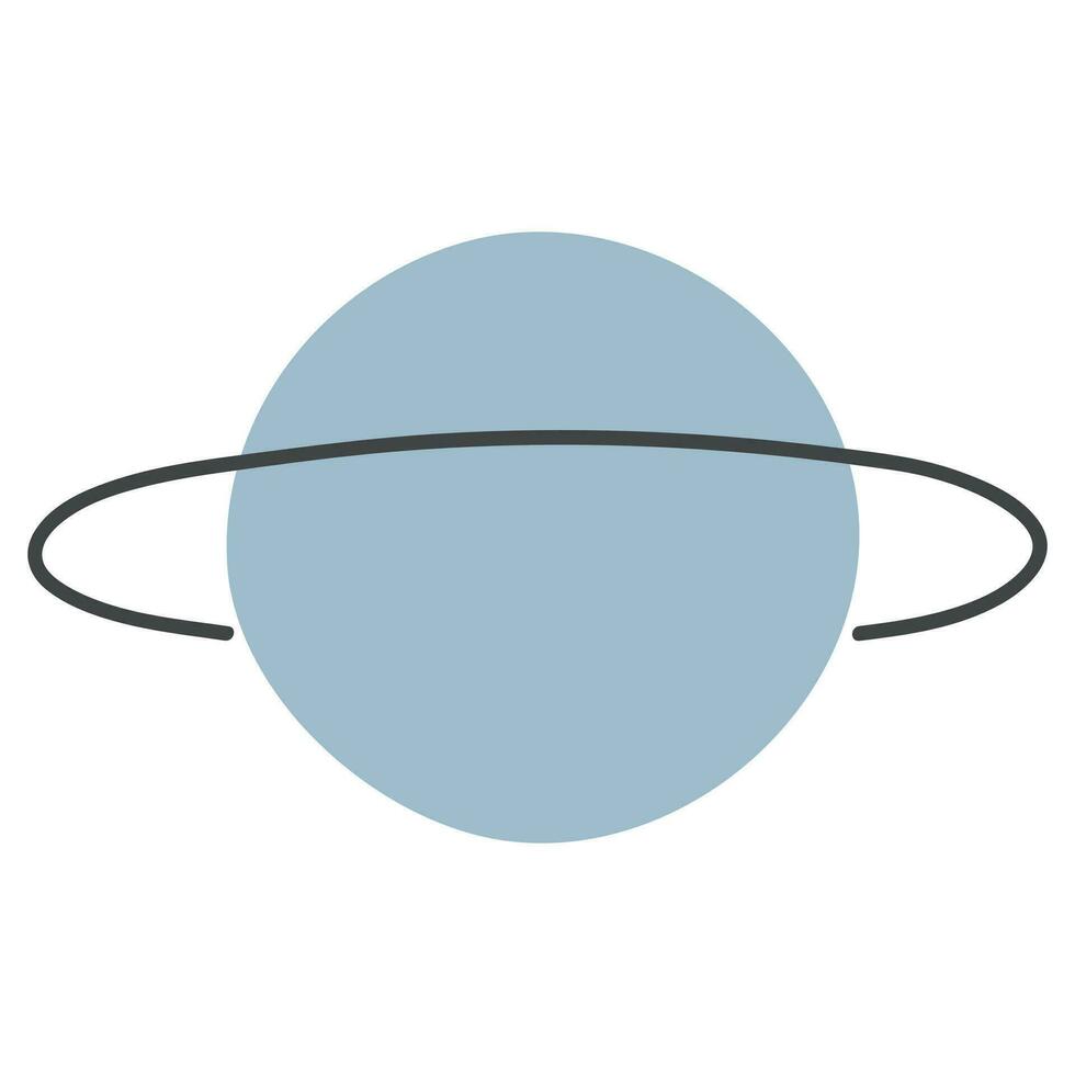 Urano singolo carino su un' bianca sfondo vettore illustrazione