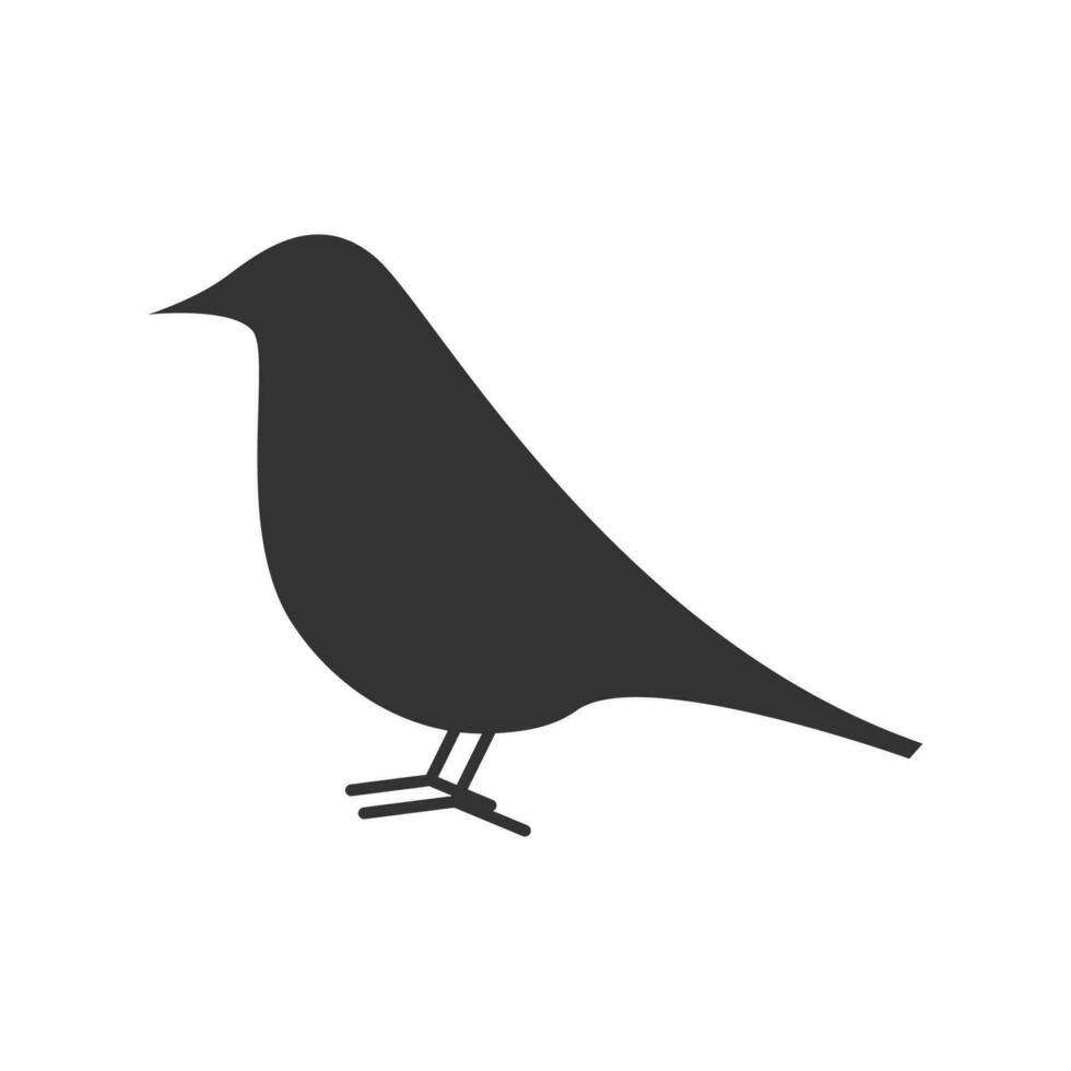 vettore illustrazione di uccello icona nel buio colore e bianca sfondo