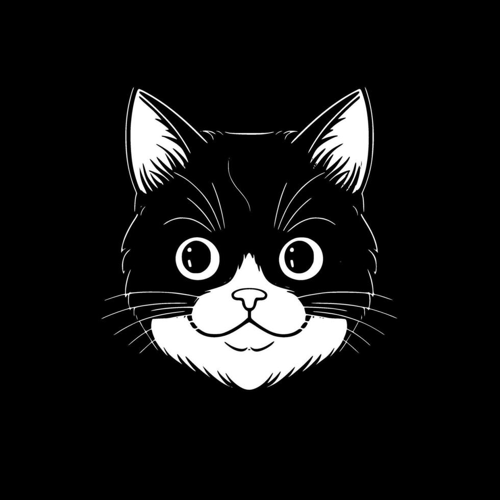 gatto, nero e bianca vettore illustrazione