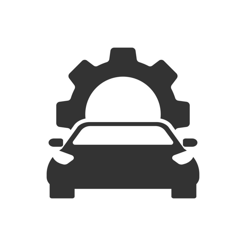 vettore illustrazione di auto servizio icona nel buio colore e bianca sfondo