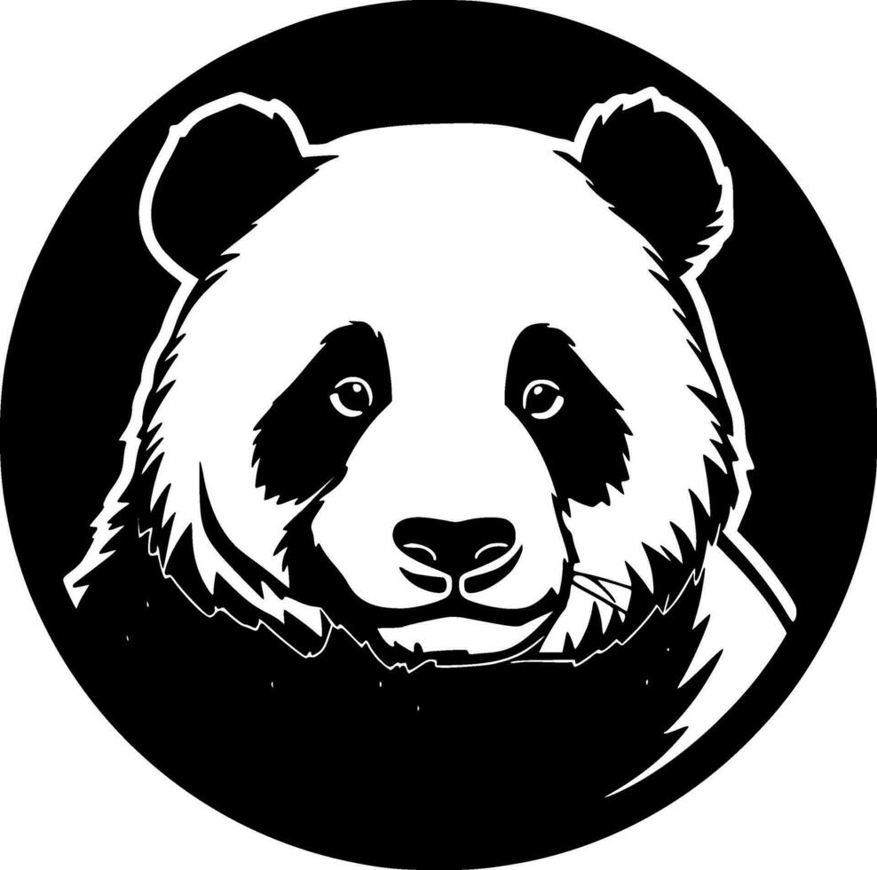 panda, minimalista e semplice silhouette - vettore illustrazione