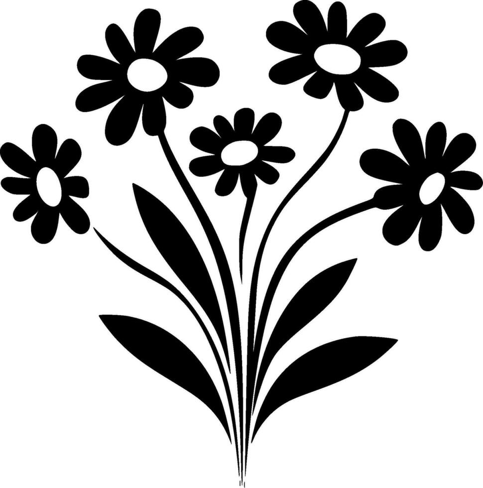 fiori - minimalista e piatto logo - vettore illustrazione