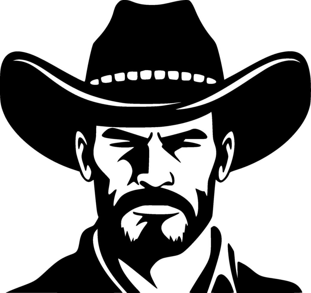 cowboy, minimalista e semplice silhouette - vettore illustrazione