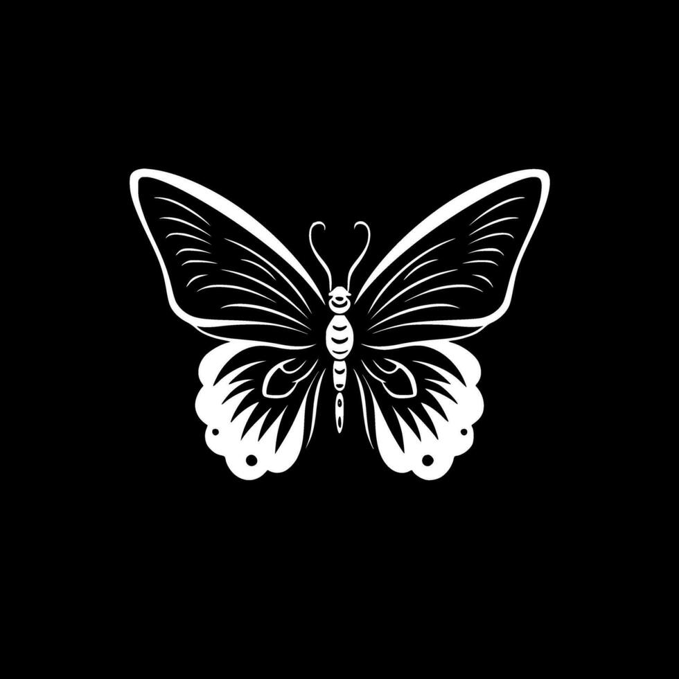 la farfalla, minimalista e semplice silhouette - vettore illustrazione