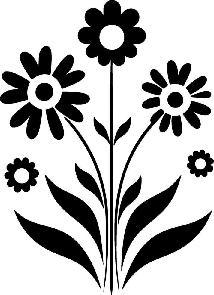 fiori - minimalista e piatto logo - vettore illustrazione