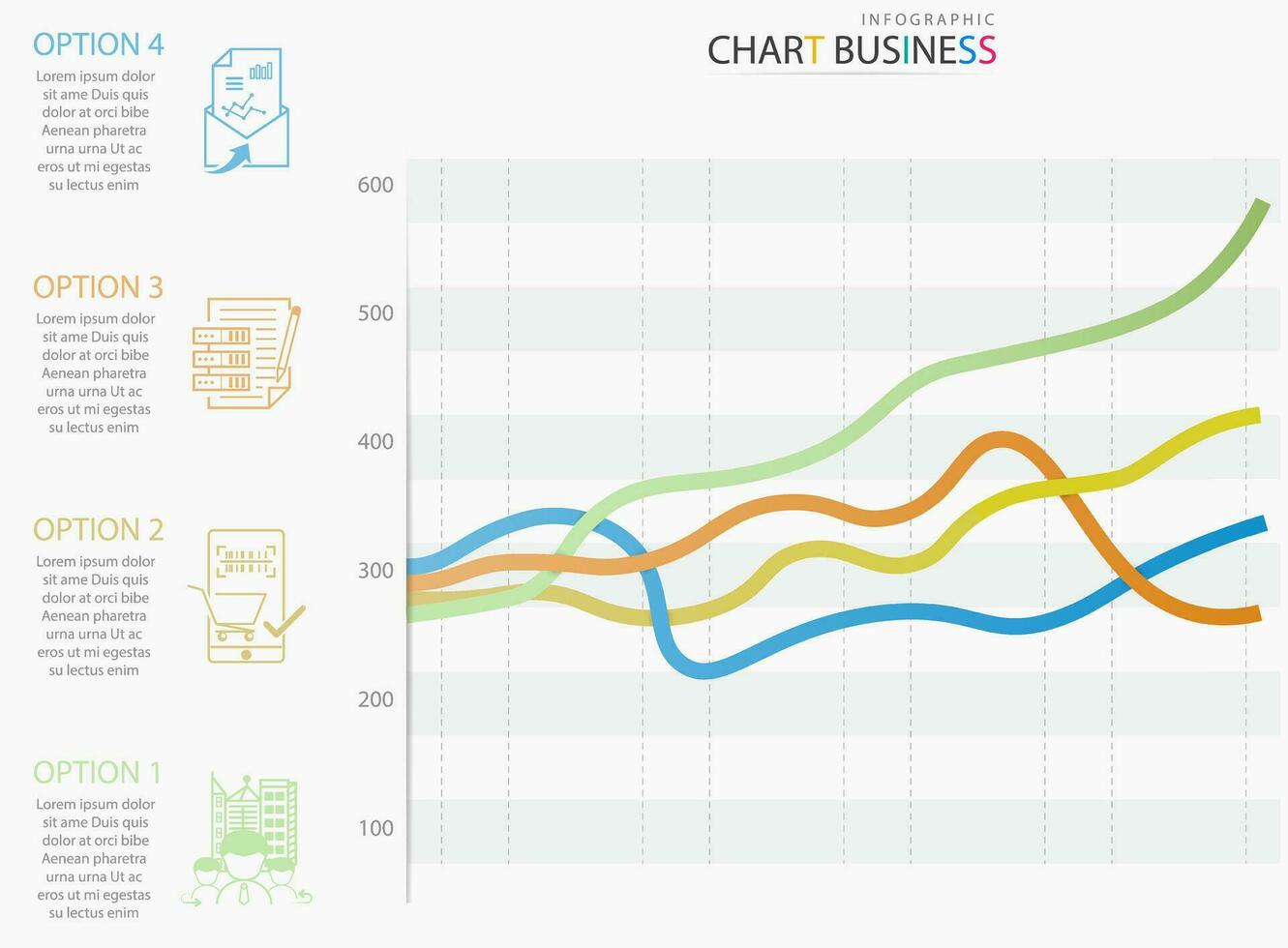 attività commerciale dati mercato Infografica grafico e grafico vettore