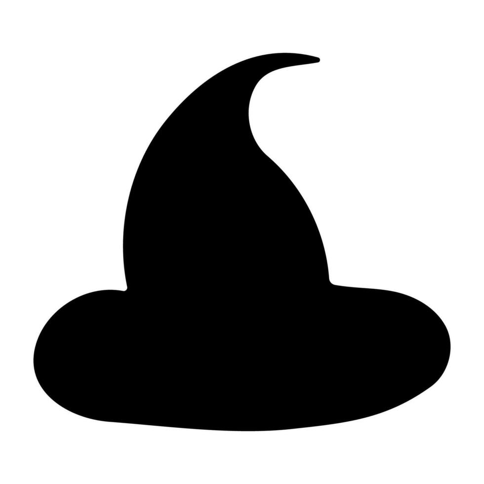 cappello procedura guidata strega Halloween nero elemento icona vettore