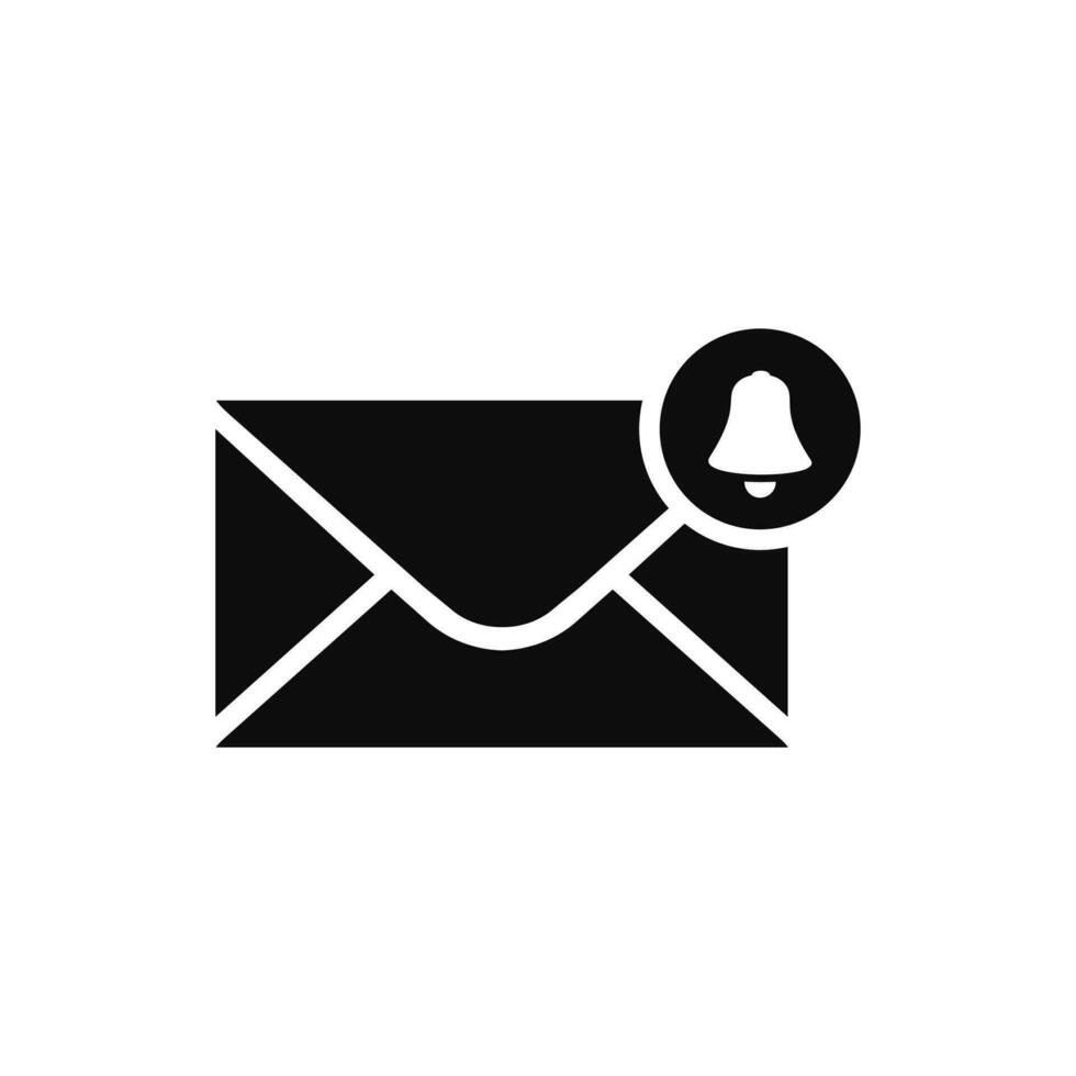 Messaggio icona. e-mail o notizia illustrazioni - vettore, cartello e simbolo. nero glifo icona. vettore