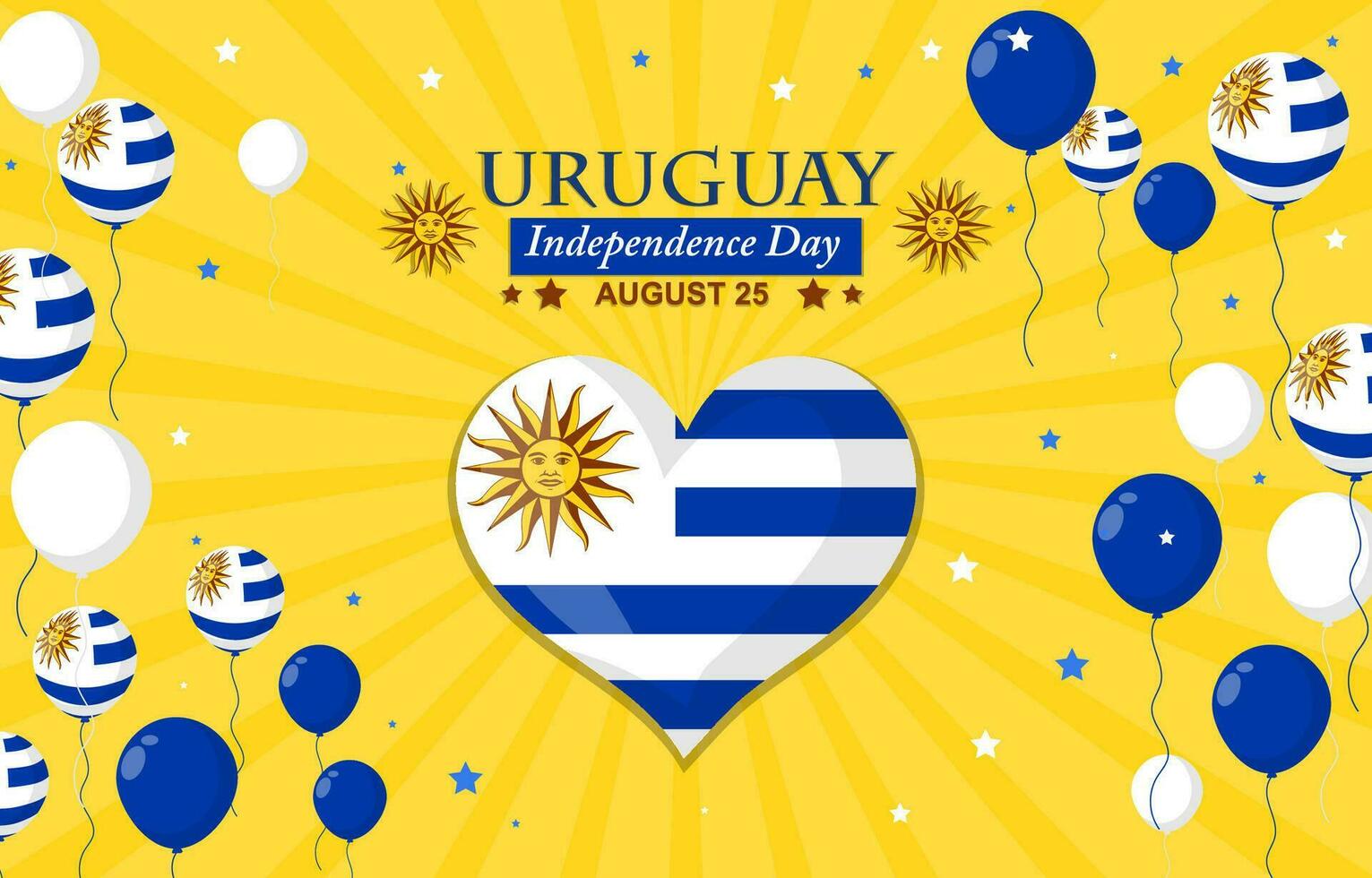 Uruguay indipendenza giorno sfondo vettore