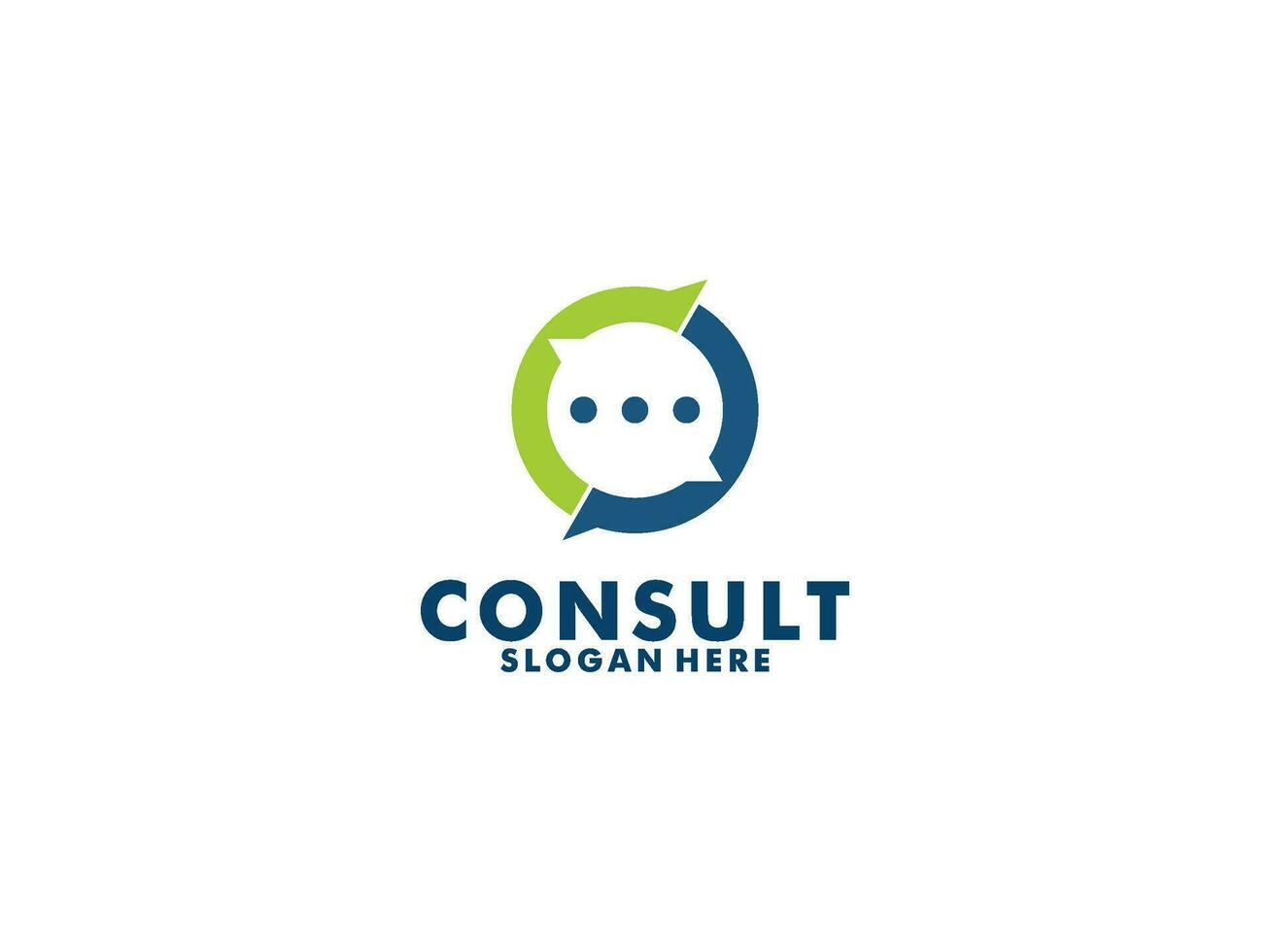 consulenza agenzia logo, consultare logo vettore modello