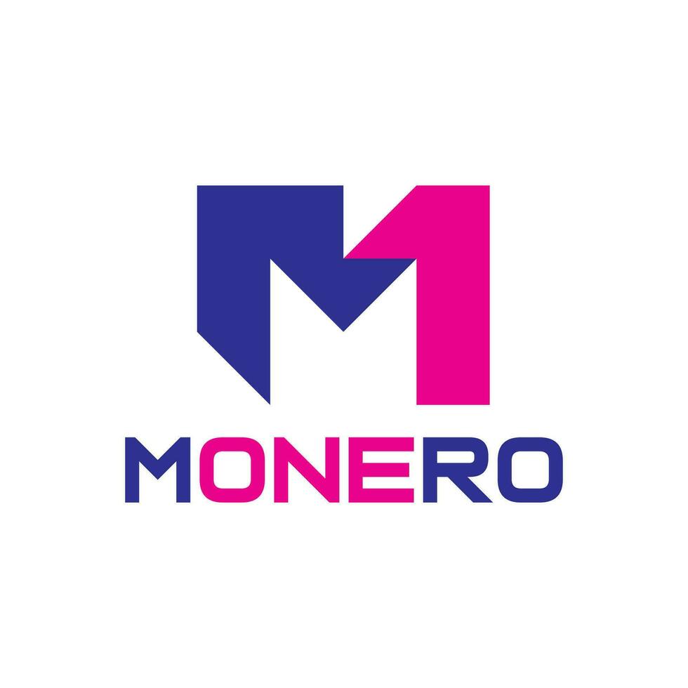 m1 moderno monogramma logo design. vettore