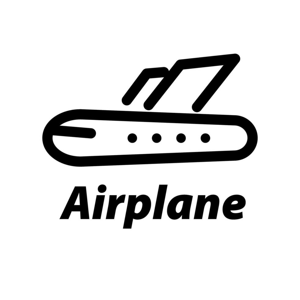 aereo icona e aereo testo logo. vettore. vettore