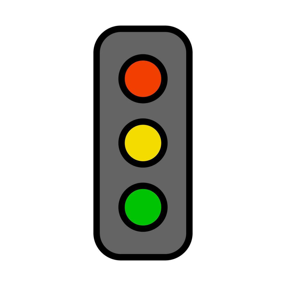 piatto stile traffico leggero icona. semplice traffico luce. vettore. vettore