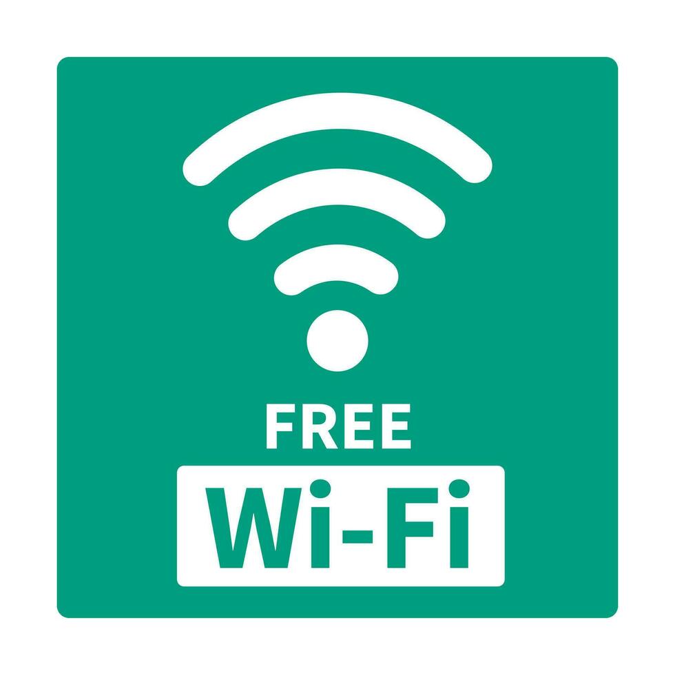 gratuito Wi-Fi logo e Wi-Fi icona. vettore. vettore