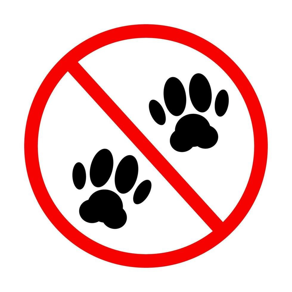 animale divieto. animale brani e Proibito segni. no animali domestici permesso. vettori. vettore