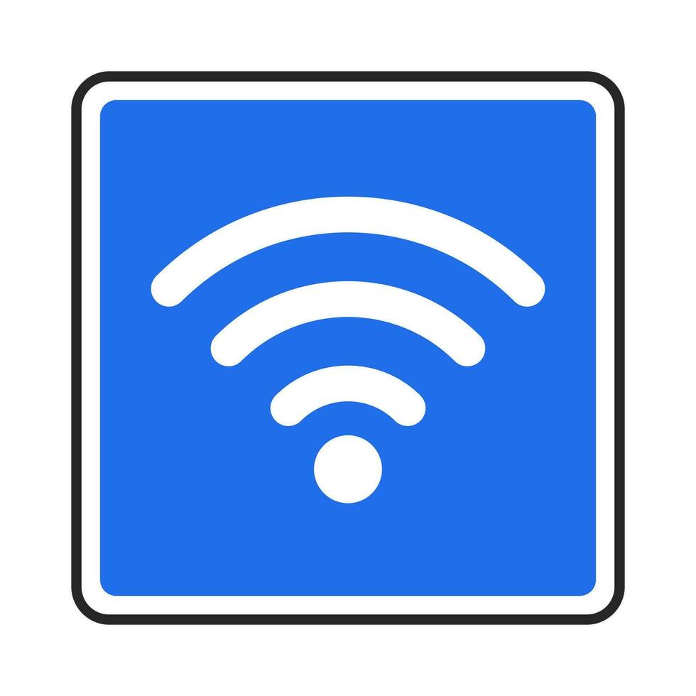 blu Wi-Fi cartello icona. vettore. vettore